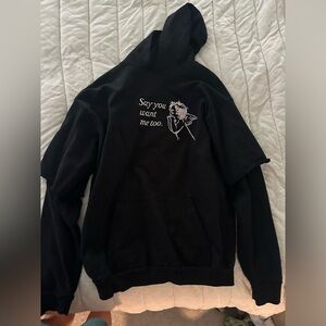 Boys Lie Black Hoodie with White Graphic